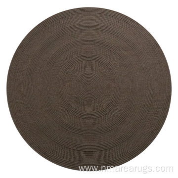 Braided wool round carpets for living room